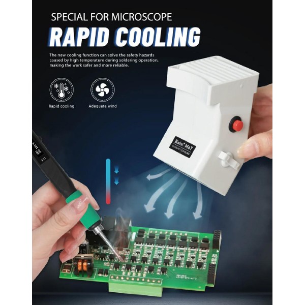 KAISI σταθμός απορρόφησης καπνού & fan ψύξης MaT Mini για μικροσκόπιο, 3W KAISI σταθμός απορρόφησης καπνού & fan ψύξης MaT Mini για μικροσκόπιο, 3W