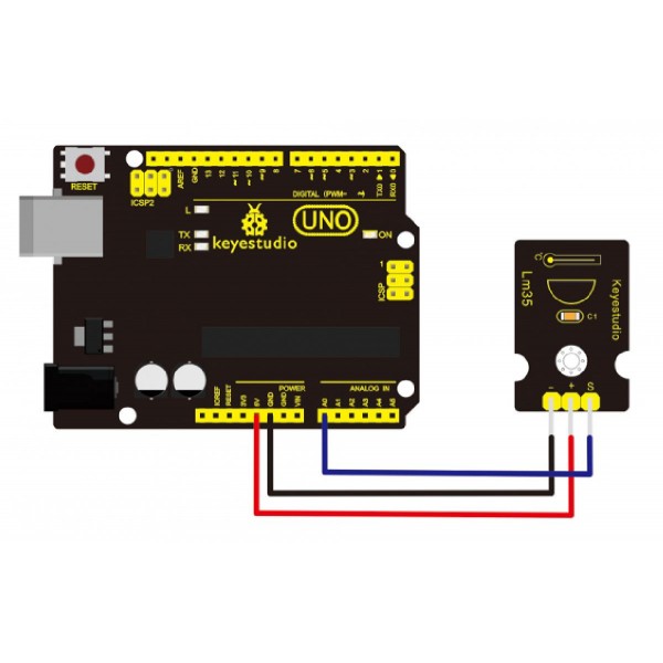 KEYESTUDIO LM35 linear temperature sensor KS0022, για Arduino KEYESTUDIO LM35 linear temperature sensor KS0022, για Arduino