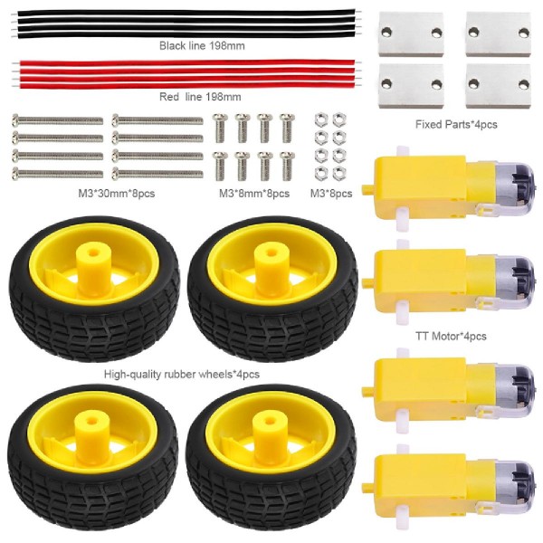 KEYESTUDIO motor wheel kit για smart car KS0324 KEYESTUDIO motor wheel kit για smart car KS0324
