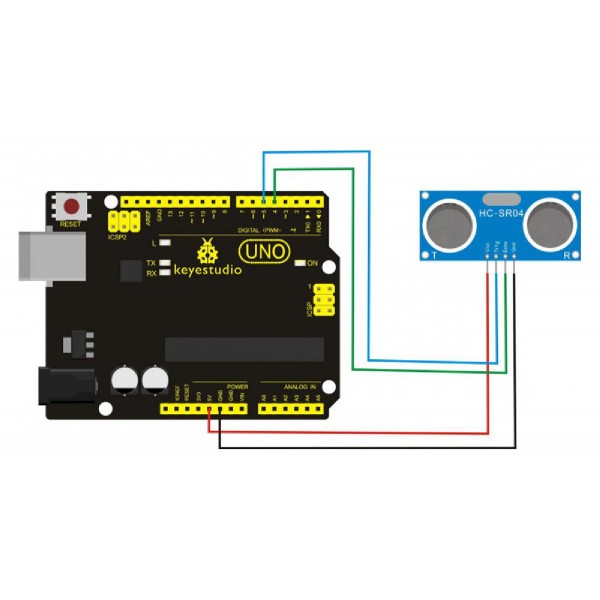 KEYESTUDIO HR-SR04 ultrasonic module KS0328, μπλε, 3τμχ KEYESTUDIO HR-SR04 ultrasonic module KS0328, μπλε, 3τμχ