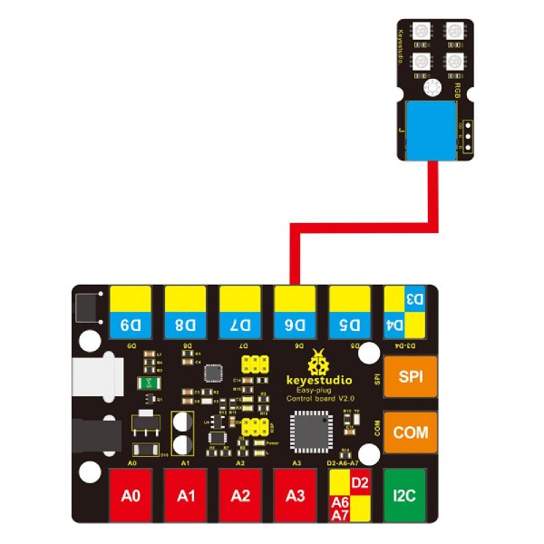 KEYESTUDIO EASY plug 2812 2x2 RGB module KS0370 KEYESTUDIO EASY plug 2812 2x2 RGB module KS0370