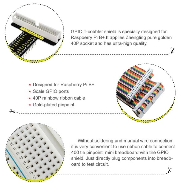 KEYESTUDIO GPIO breakout kit KS3018 για Raspberry Pi, V2.0 KEYESTUDIO GPIO breakout kit KS3018 για Raspberry Pi, V2.0