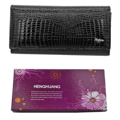 HENGHUANG γυναικείο πορτοφόλι LBAG-0007, δερμάτινο, μαύρο HENGHUANG γυναικείο πορτοφόλι LBAG-0007, δερμάτινο, μαύρο