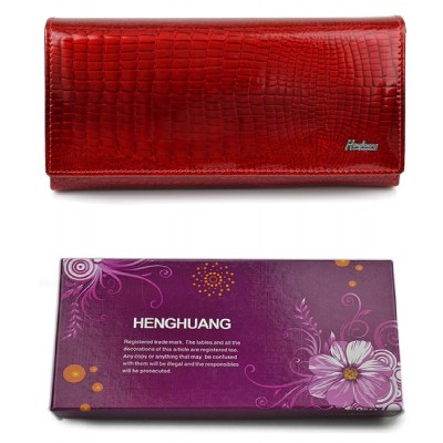 HENGHUANG γυναικείο πορτοφόλι LBAG-0008, δερμάτινο, κόκκινο HENGHUANG γυναικείο πορτοφόλι LBAG-0008, δερμάτινο, κόκκινο
