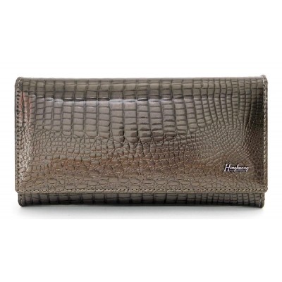 HENGHUANG γυναικείο πορτοφόλι LBAG-0029, δερμάτινο, γκρι HENGHUANG γυναικείο πορτοφόλι LBAG-0029, δερμάτινο, γκρι