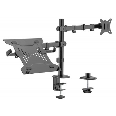 BRATECK βάση γραφείου LDT66-C024ML για οθόνη 13"-32" & laptop, έως 9kg BRATECK βάση γραφείου LDT66-C024ML για οθόνη 13"-32" & laptop, έως 9kg