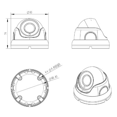 LONGSE υβριδική κάμερα LIRDBAHTC200F, 2.8mm, 2MP, αδιάβροχη IP67, IR 20m LONGSE υβριδική κάμερα LIRDBAHTC200F, 2.8mm, 2MP, αδιάβροχη IP67, IR 20m