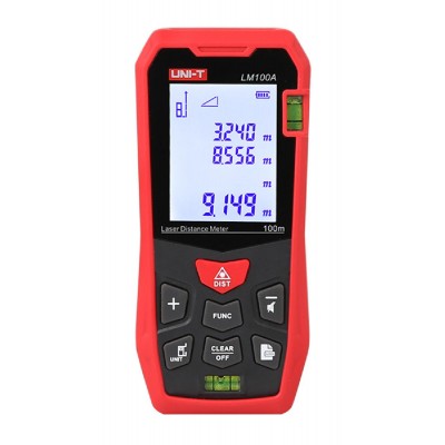 UNI-T laser μετρητής απόστασης LM100A, m/ft/in, 100m UNI-T laser μετρητής απόστασης LM100A, m/ft/in, 100m
