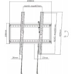 BRATECK Επιτοίχια βαση LP72-44T, για οθόνη 32