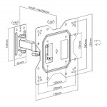 BRATECK επιτοίχια βάση LPA68-221, για οθόνη 23