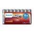 PHILIPS Power αλκαλικές μπαταρίες LR03P16F/10, AAA LR03 1.5V, 16τμχ