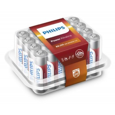 PHILIPS Power αλκαλικές μπαταρίες LR6P24P/10, AA LR6 1.5V, 24τμχ PHILIPS Power αλκαλικές μπαταρίες LR6P24P/10, AA LR6 1.5V, 24τμχ