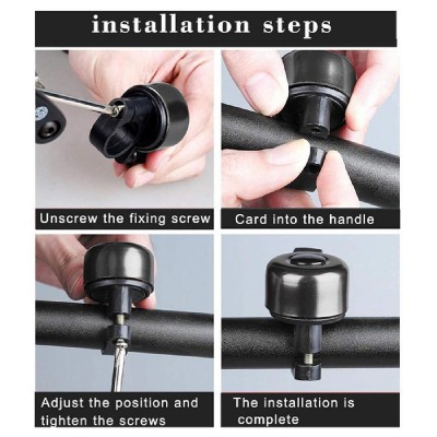 Κόρνα ποδηλάτου LXETS170, μηχανική, μεταλλική, μαύρη Κόρνα ποδηλάτου LXETS170, μηχανική, μεταλλική, μαύρη