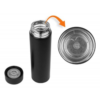 Θερμός LXM264 με οθόνη ένδειξης θερμοκρασίας, ανοξείδωτος, 500ml, μαύρος Θερμός LXM264 με οθόνη ένδειξης θερμοκρασίας, ανοξείδωτος, 500ml, μαύρος