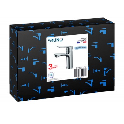 BRUNO μπαταρία νιπτήρα μπάνιου M11823-317C, αναμεικτική, ασημί BRUNO μπαταρία νιπτήρα μπάνιου M11823-317C, αναμεικτική, ασημί
