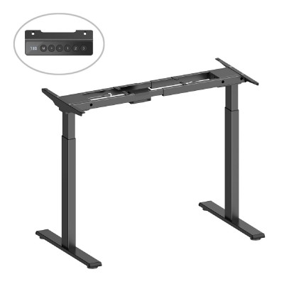 BRATECK σκελετός ηλεκτρικού γραφείου M12-22D, 95~145x60x70~118cm, μαύρο BRATECK σκελετός ηλεκτρικού γραφείου M12-22D, 95~145x60x70~118cm, μαύρο