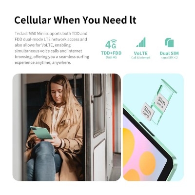 TECLAST tablet M50 Mini, 8.7", 6/128GB, 4G, Android 14, 5000mAh, πράσινο TECLAST tablet M50 Mini, 8.7", 6/128GB, 4G, Android 14, 5000mAh, πράσινο