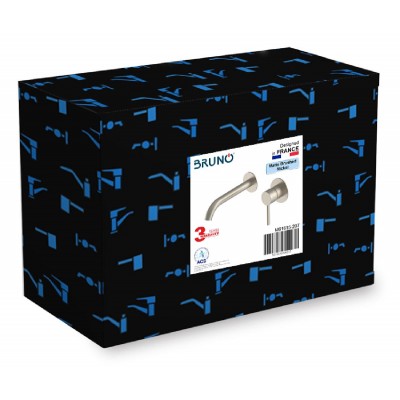 BRUNO μπαταρία νιπτήρα μπάνιου M61615-207, εντοιχισμού, αναμεικτική, ασημί BRUNO μπαταρία νιπτήρα μπάνιου M61615-207, εντοιχισμού, αναμεικτική, ασημί