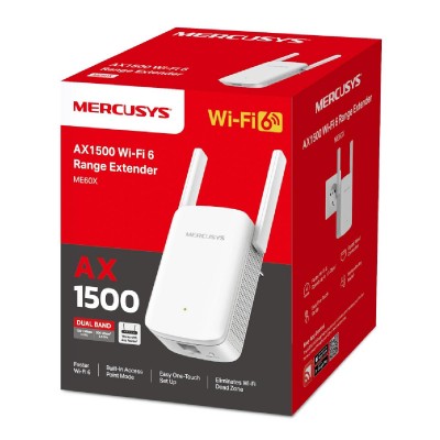 MERCUSYS range extender ME60X, WiFi 6, 1500Mbps AX1500, Ver. 1.0 MERCUSYS range extender ME60X, WiFi 6, 1500Mbps AX1500, Ver. 1.0