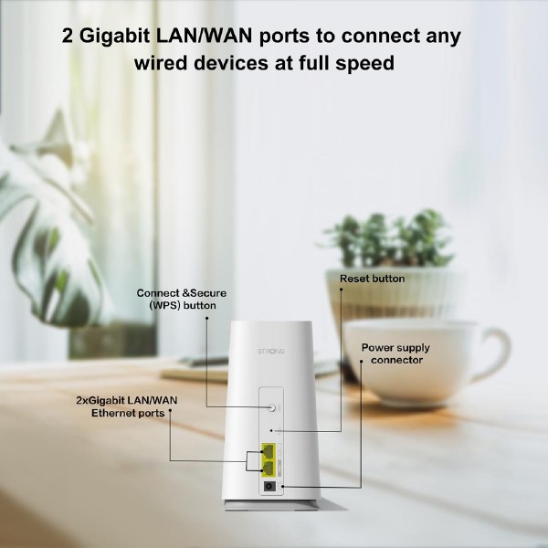 STRONG WiFi Mesh Home Kit ATRIA 2100, 2100Mbps Dual Band, 2τμχ STRONG WiFi Mesh Home Kit ATRIA 2100, 2100Mbps Dual Band, 2τμχ