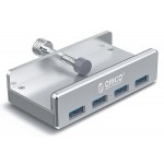 ORICO hub με κλιπ MH4PU-SV-BP, 4 ports, USB 3.0, ασημί