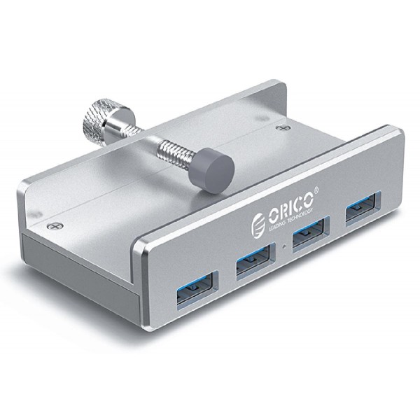 ORICO hub με κλιπ MH4PU-SV-BP, 4 ports, USB 3.0, ασημί