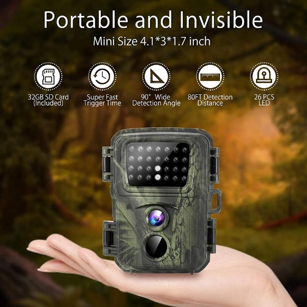 SUNTEK κάμερα κυνηγού MINI600, PIR, 20MP/1080p, SD, IP65 SUNTEK κάμερα κυνηγού MINI600, PIR, 20MP/1080p, SD, IP65