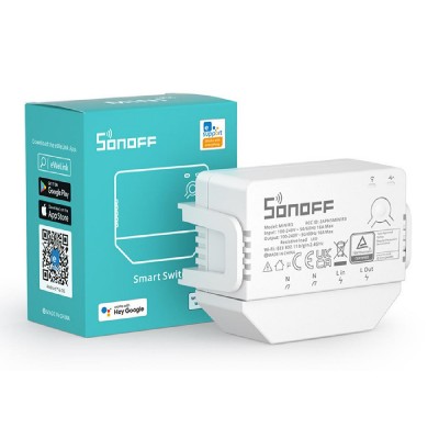 SONOFF smart διακόπτης MINIR3, 1-Gang, Wi-Fi, 16A, λευκός SONOFF smart διακόπτης MINIR3, 1-Gang, Wi-Fi, 16A, λευκός