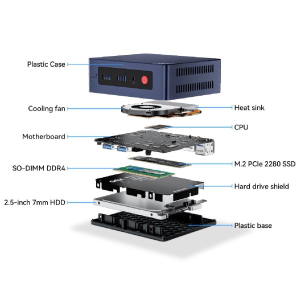 BEELINK mini PC MINI S12, Intel CPU N95, 8GB, 256GB SSD, Windows 11 Pro BEELINK mini PC MINI S12, Intel CPU N95, 8GB, 256GB SSD, Windows 11 Pro