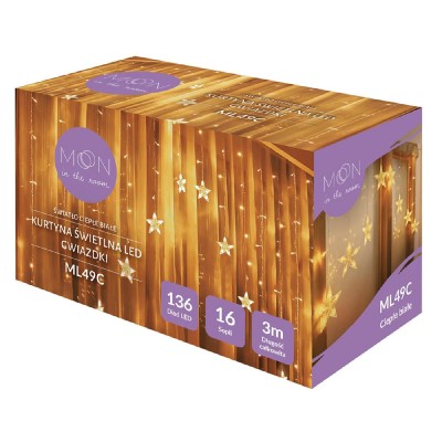 MOON IN THE ROOM LED λαμπάκια κουρτίνα ML49C, 0.7 x 3m, 230V, 136 LED MOON IN THE ROOM LED λαμπάκια κουρτίνα ML49C, 0.7 x 3m, 230V, 136 LED