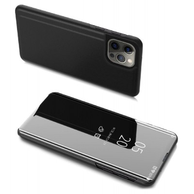 POWERTECH θήκη Clear View MOB-1664 για iPhone 13/13 Pro, μαύρη POWERTECH θήκη Clear View MOB-1664 για iPhone 13/13 Pro, μαύρη