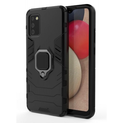 POWERTECH Θήκη Ring Armor MOB-1673 για Samsung A02s, μαύρη POWERTECH Θήκη Ring Armor MOB-1673 για Samsung A02s, μαύρη