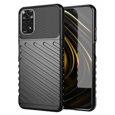 POWERTECH Θήκη Thunder MOB-1737 για Xiaomi Note 11 5G/M4 Pro 5G, μαύρη POWERTECH Θήκη Thunder MOB-1737 για Xiaomi Note 11 5G/M4 Pro 5G, μαύρη