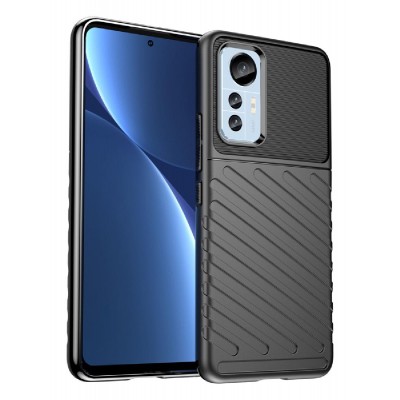 POWERTECH Θήκη Thunder MOB-1757 για Xiaomi 12/12X, μαύρη POWERTECH Θήκη Thunder MOB-1757 για Xiaomi 12/12X, μαύρη