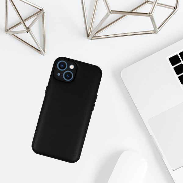 POWERTECH θήκη Leather 3D MOB-1869 για iPhone 14, μαύρη POWERTECH θήκη Leather 3D MOB-1869 για iPhone 14, μαύρη