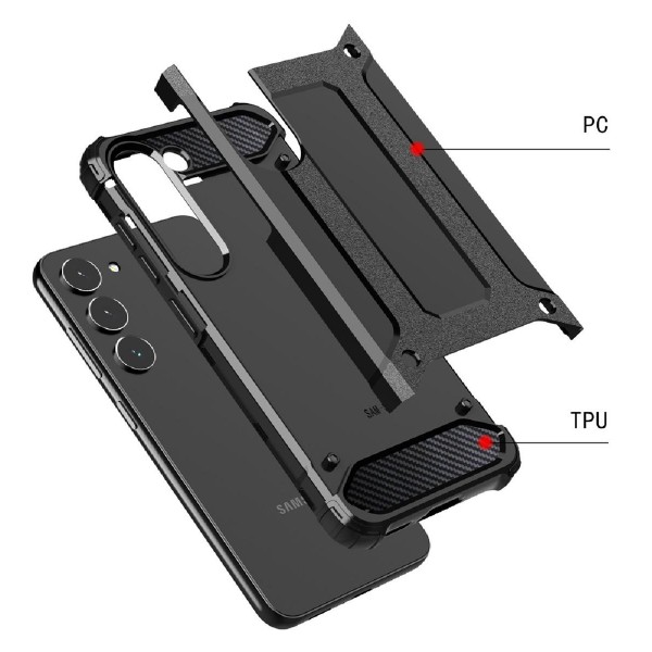 POWERTECH θήκη Armor Carbon MOB-1964 για Samsung Galaxy A55 5G, μαύρη POWERTECH θήκη Armor Carbon MOB-1964 για Samsung Galaxy A55 5G, μαύρη