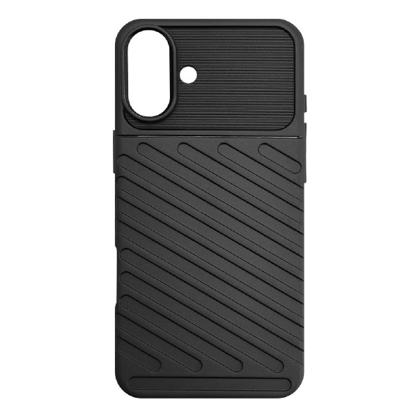POWERTECH θήκη Thunder MOB-1995 για iPhone 16, μαύρη POWERTECH θήκη Thunder MOB-1995 για iPhone 16, μαύρη