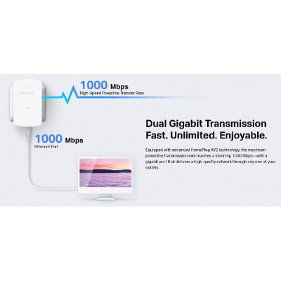 MERCUSYS Powerline MP500 Kit, AV1000 Gigabit, Ver: 1.0 MERCUSYS Powerline MP500 Kit, AV1000 Gigabit, Ver: 1.0