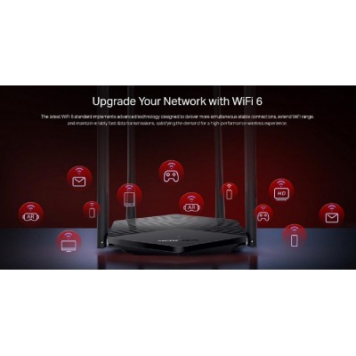 MERCUSYS router MR60X, Wi-Fi 6, 1500Mbps AX1500, Dual Band, Ver. 2.0 MERCUSYS router MR60X, Wi-Fi 6, 1500Mbps AX1500, Dual Band, Ver. 2.0
