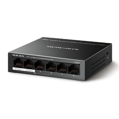 MERCUSYS Desktop Switch MS106LP, 6x 10/100 Mbps, PoE+, Ver. 1.0 MERCUSYS Desktop Switch MS106LP, 6x 10/100 Mbps, PoE+, Ver. 1.0