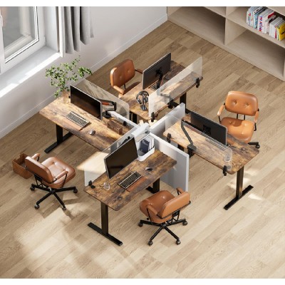 BRATECK γραφείο N12-22RE-B με ρυθμιζόμενο ύψος, 120x60x72~114cm, μαύρο/καφέ ξύλινο BRATECK γραφείο N12-22RE-B με ρυθμιζόμενο ύψος, 120x60x72~114cm, μαύρο/καφέ ξύλινο