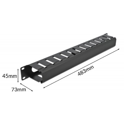 POWERTECH cable management NETW-0028 για rack 19"/1U, μεταλλικό, μαύρο POWERTECH cable management NETW-0028 για rack 19"/1U, μεταλλικό, μαύρο