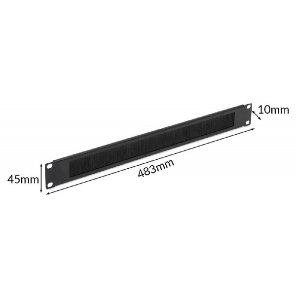 POWERTECH βούρτσα προστασίας για rack NETW-0030, 19"/1U, μεταλλικό, μαύρο POWERTECH βούρτσα προστασίας για rack NETW-0030, 19"/1U, μεταλλικό, μαύρο