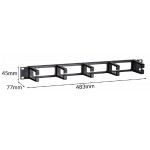 POWERTECH cable management NETW-0031 για rack 19"/1U, 5x γάντζοι, μαύρο POWERTECH cable management NETW-0031 για rack 19"/1U, 5x γάντζοι, μαύρο