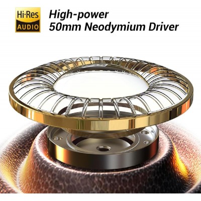 ONEODIO headphones Fusion A70, ενσύρματα/ασύρματα, Hi-Res, 40mm, ασημί ONEODIO headphones Fusion A70, ενσύρματα/ασύρματα, Hi-Res, 40mm, ασημί