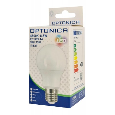 OPTONICA LED λάμπα A60 1352, 8.5W, 4500K, E27, 806lm OPTONICA LED λάμπα A60 1352, 8.5W, 4500K, E27, 806lm