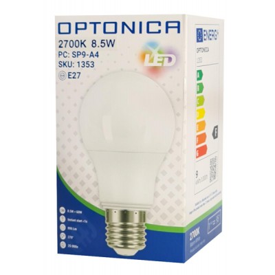 OPTONICA LED λάμπα A60 1353, 8.5W, 2700K, E27, 806lm OPTONICA LED λάμπα A60 1353, 8.5W, 2700K, E27, 806lm