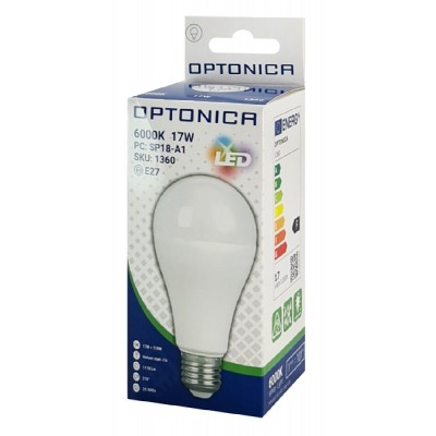 OPTONICA LED λάμπα A60 1360, 17W, 6000K, E27, 1710lm OPTONICA LED λάμπα A60 1360, 17W, 6000K, E27, 1710lm