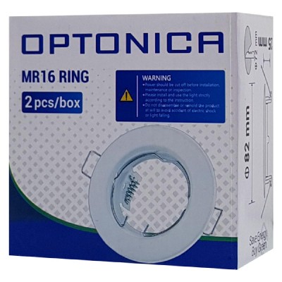 OPTONICA μεταλλικό πλαίσιο spot για MR16 5071, χωνευτό, 82x28mm, 2τμχ OPTONICA μεταλλικό πλαίσιο spot για MR16 5071, χωνευτό, 82x28mm, 2τμχ