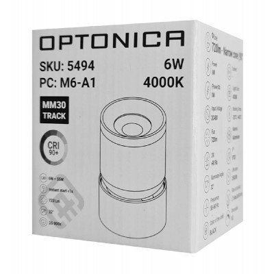 OPTONICA LED μαγνητικό φωτιστικό 5494, 6W, 4000K, μεταλλικό, μαύρο OPTONICA LED μαγνητικό φωτιστικό 5494, 6W, 4000K, μεταλλικό, μαύρο